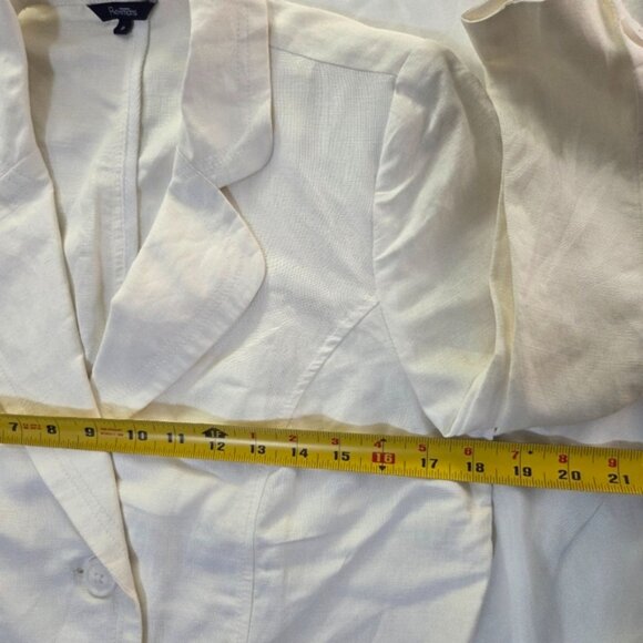 Reitmans Ivory Linen Blend Blazer Jacket | Size 9 / Medium - Picture 7 of 9